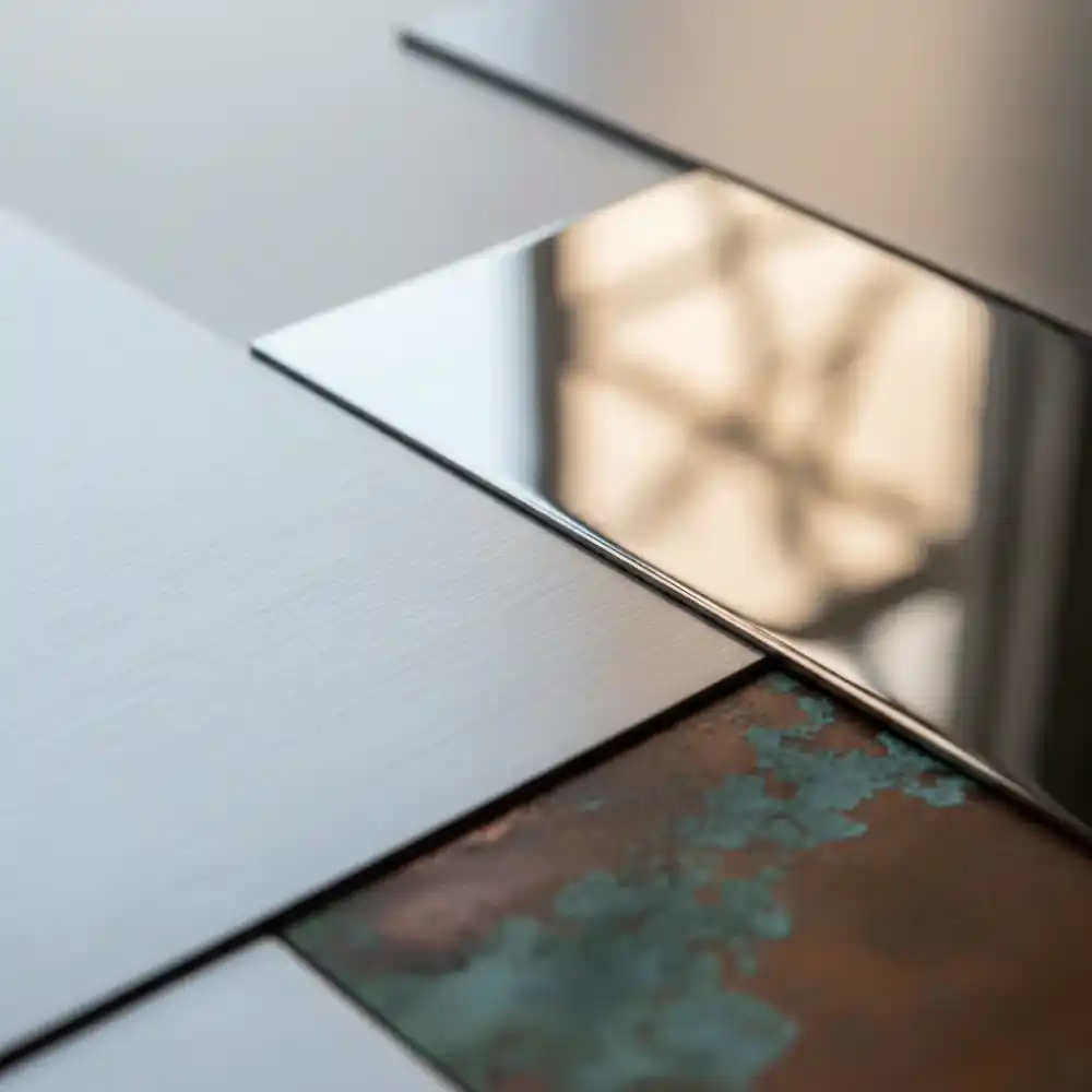Close up of metal textures