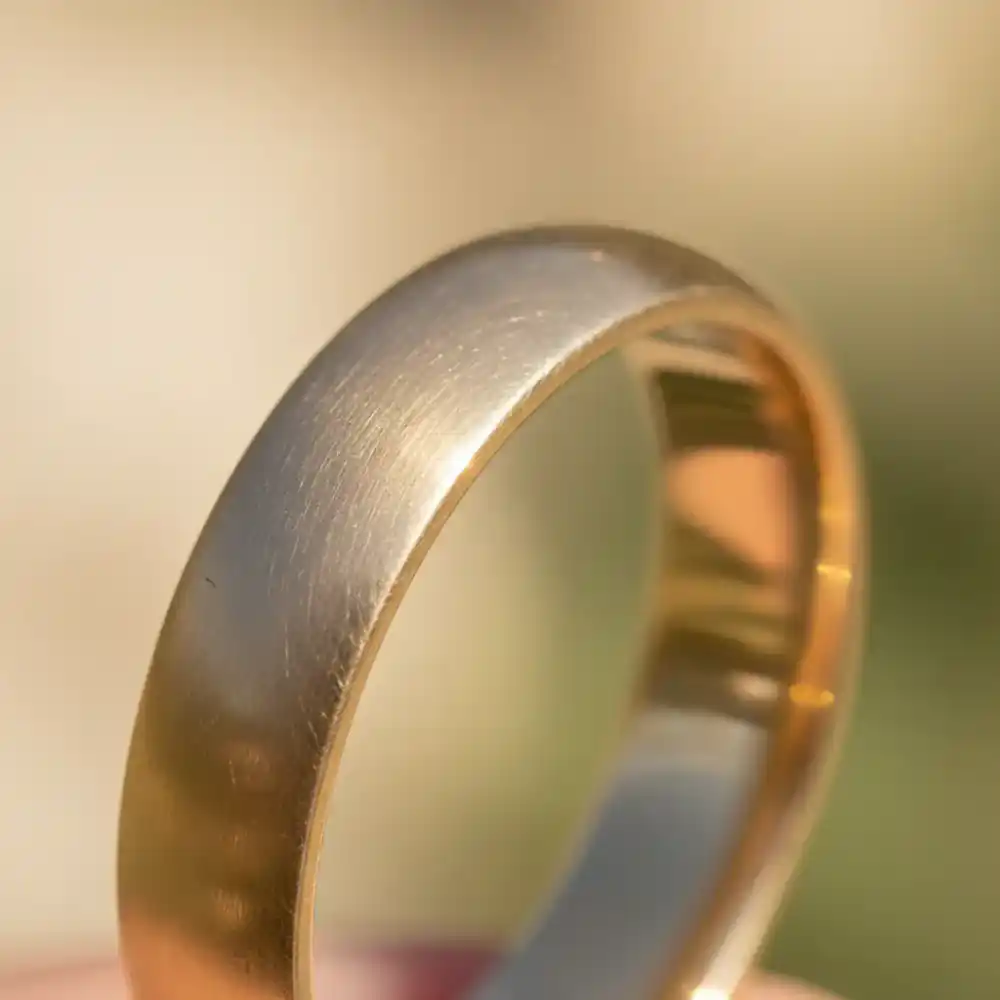 Macro detail of a gold ring