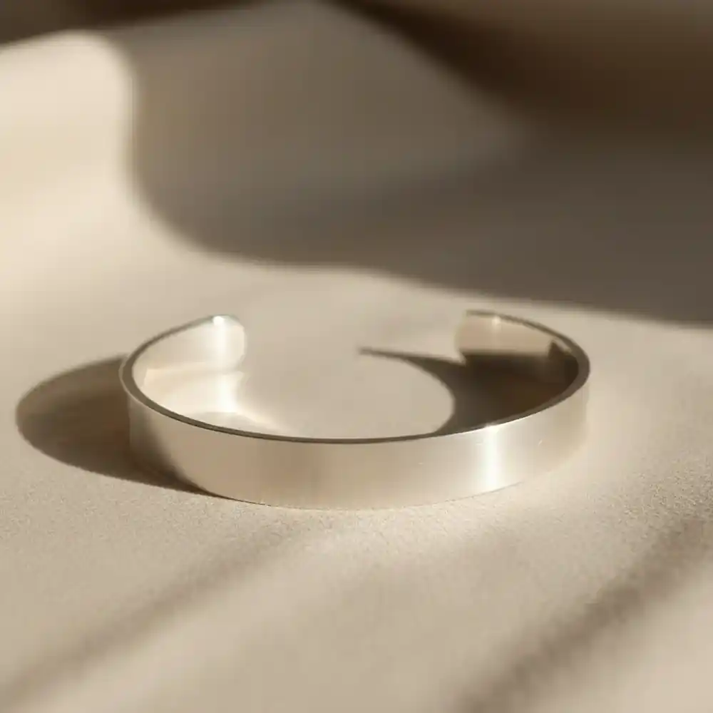 Silver bracelet closeup