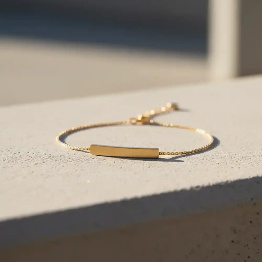 Minimalist bracelet in sunlight